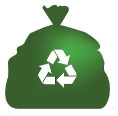 Green recycling bag.