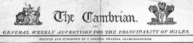 The Cambrian newspaper header.