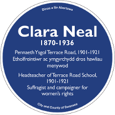Clara Neal blue plaque
