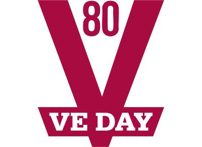 VE Day 80 logo red