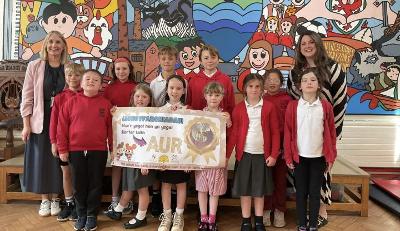 Ysgol Gymraeg Bryn y Môr Gold Siarter Iaith Award.