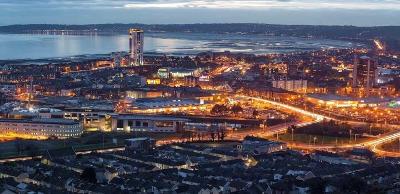 Swansea at night