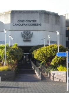 Front view of Swansea Civic Centre