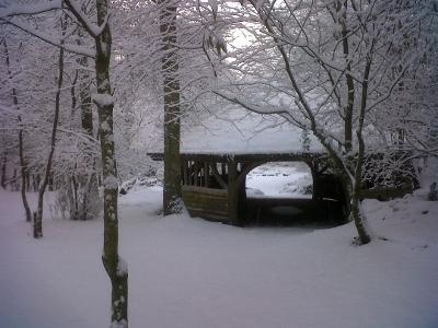Caswell roundhouse in the snow